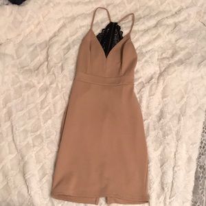 Charlotte Russe Beige Bodycon Dress
